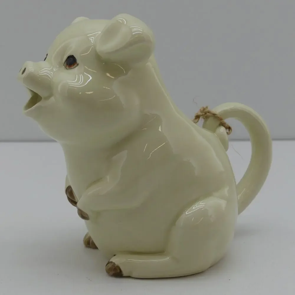 Lot of 2 Vintage Quon Quon Japan Ceramic Pig Sugar Bowl & Creamer Set